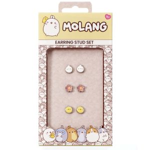 Blister 3 pares de pendientes Molang