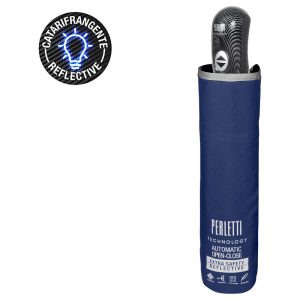 Paraguas plegable automatico azul 58cm