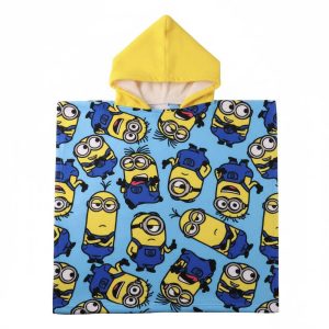 Poncho toalla Minions microfibra