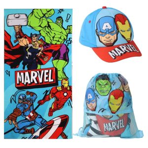 Set toalla + saco + gorra Vengadores Avengers Marvel